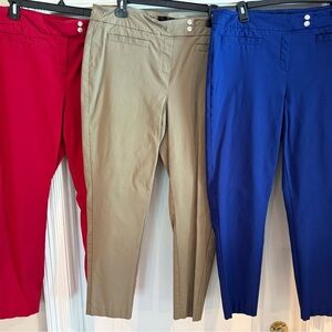 Lot (4) Rekucci Ankle Dress Pants Size: 18
